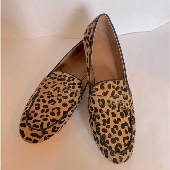 J. Crew animal print calf hair loafers size 6.5 women’s, leopard print - Picture 2 of 7
